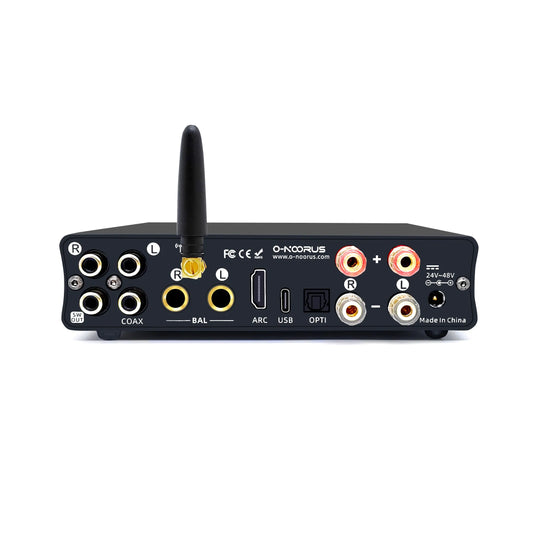 O-NOORUS D4 PRO TPA3255 PFFB stereo HPF LPF Amplifier with Balance HDMI ARC Bluetooth USB Optical Coaxial RCA input, 3-Band stereo EQ tone and bypass Onoorus Audio