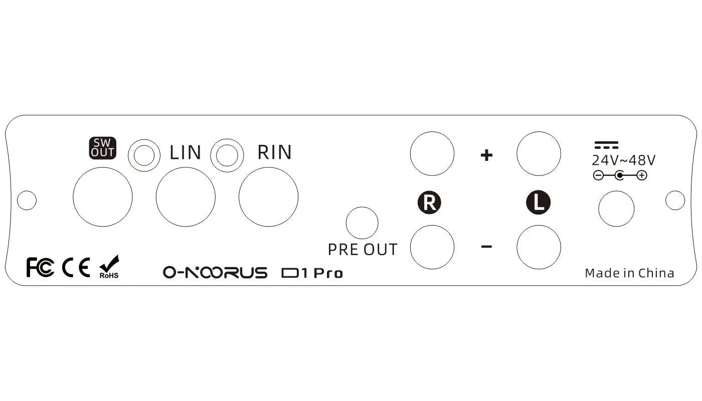 O-NOORUS D1 PRO TPA3255 PFFB Stereo Amplifier With HPF and LPF for subwoofer Onoorus Audio