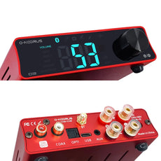 O-NOORUS D3 TPA3255 Stereo Power Amplifier 300Wx2 with Bluetooth USB Optical Coaxial AUX,Bass Treble For Home Theater onoorus audio