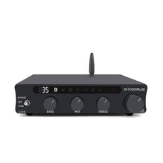 O-NOORUS D4 II TPA3255 PFFB stereo amplifier with HDMI ARC Bluetooth USB Optical Coaxial RCA input, bass, middle, and treble tone and bypass