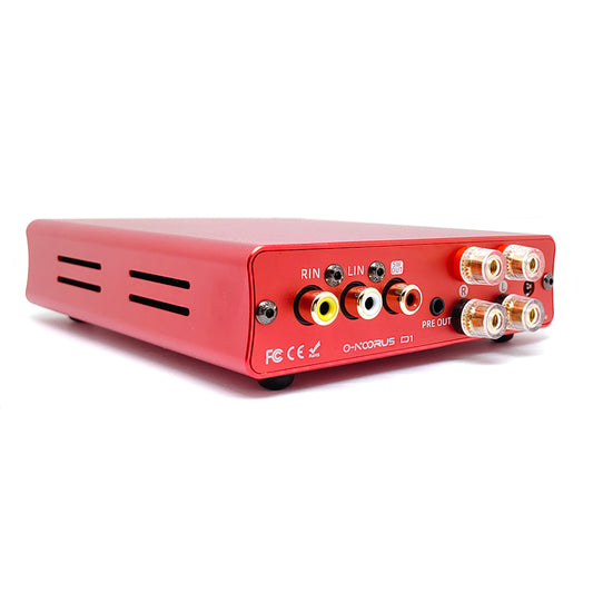 O-NOORUS D1 TPA3255 PFFB Stereo Power Amplifier 300Wx2 with Treble Bass Tone,Subwoofer,Pre-out, for Home Theater