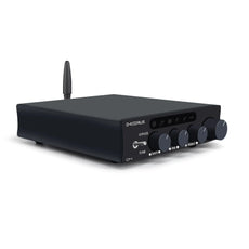 O-NOORUS D4 TPA3255 PFFB stereo amplifier with HDMI ARC Bluetooth USB Optical Coaxial RCA input, bass, middle, and treble tone and bypass onoorus audio