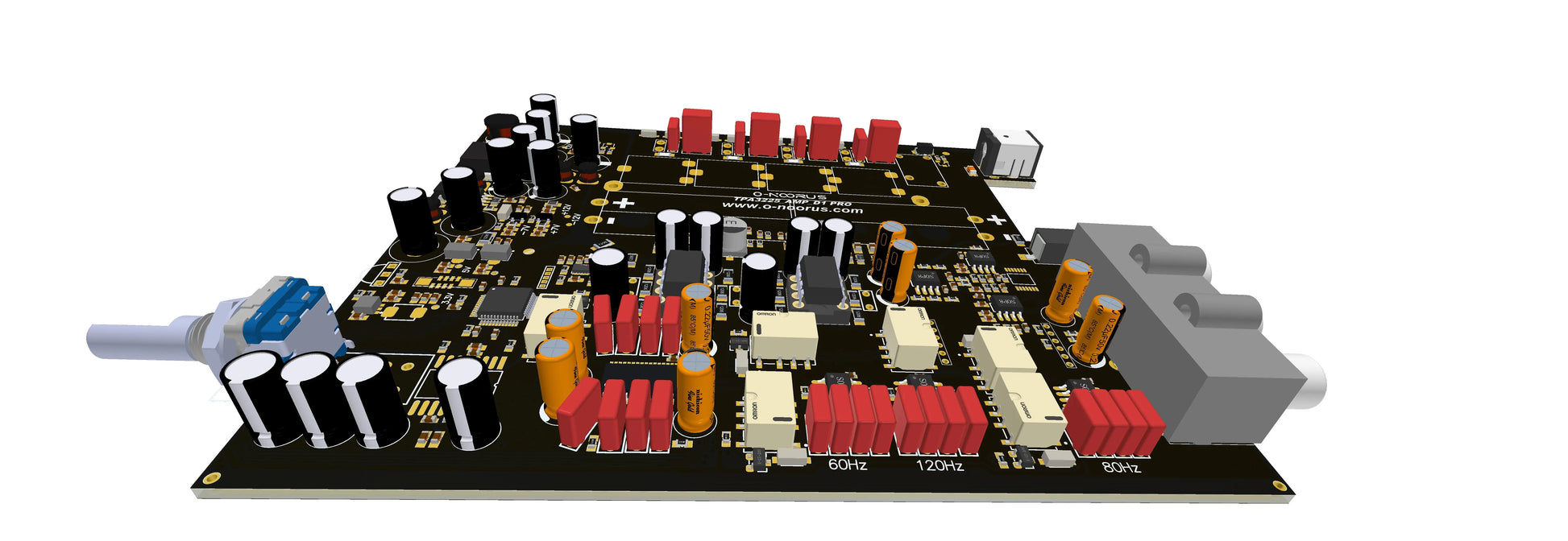 O-NOORUS D1 PRO TPA3255 PFFB Stereo Amplifier With HPF and LPF for subwoofer Onoorus Audio