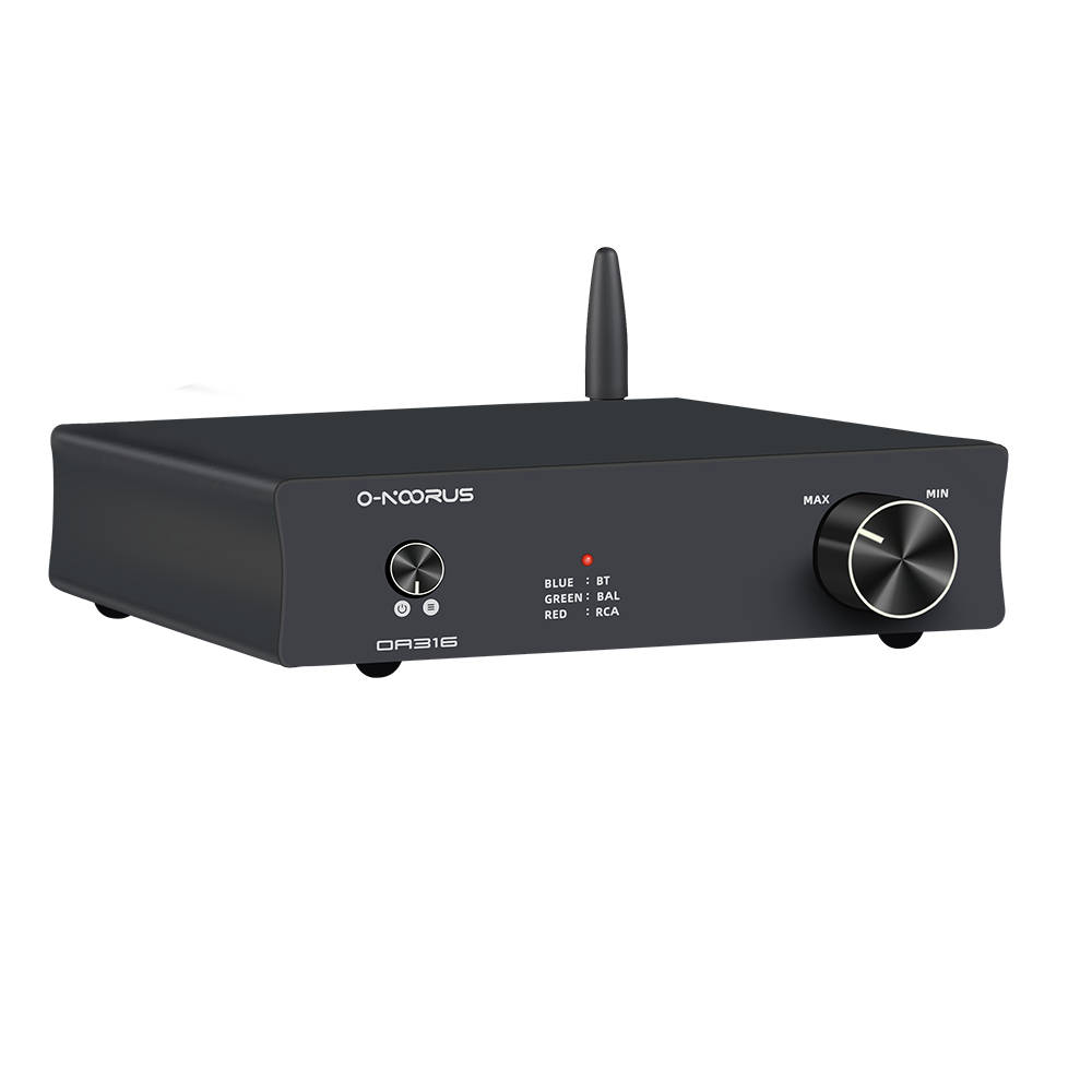 O-NOORUS OA316 Dual TPA3116 Power Amplifier 200W Fully Balanced HIFI Class D Bluetooth 5.0 Speaker Receiver Aptx RCA TRS Input