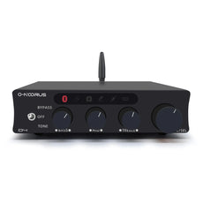 O-NOORUS D4 TPA3255 PFFB stereo amplifier with HDMI ARC Bluetooth USB Optical Coaxial RCA input, bass, middle, and treble tone and bypass onoorus audio